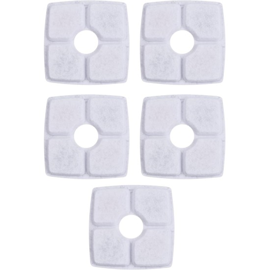 cyclingcolors 5 x Cat Drinking Fountain Filter Foam Filter Sponge Foam Filter Black Cat Fountain Pet Fountain Water Fountain Foam Filter 124 x 124 mm
