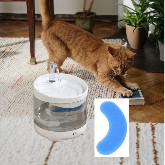 cyclingcolors 8 x Cat Drinking Fountain, Sponge Foam Filter, Blue, Cat Fountain, Pet Fountain, Water Fountain, Foam Filter, 120 x 50 x cyclingcolors 8 x Cat Drinking Fountain, Sponge Foam Filter, Blue, Cat Fountain, Pet Fountain, Water Fountain, Foam Filter, 120 x 50 x