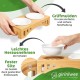 giriniwee Quality Food Bar with Two 400 ml Porcelain Bowls in Bamboo Frame, Raised Double Bowl for Cats, Kittens, Small Dogs, Puppies and Other Small Pets giriniwee Quality Food Bar with Two 400 ml Porcelain Bowls in Bamboo Frame, Raised Double Bowl for Cats, Kittens, Small Dogs, Puppies and Other Small Pets
