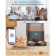 honeyguaridan Automatic Feeder 2 Cats with App, 6L WiFi Cat Food Automatic with 2 Bowls, Time-Controlled, 10s Voice Recording, up to 6 Meals a Day - for Cats and Dogs (Black) honeyguaridan Automatic Feeder 2 Cats with App, 6L WiFi Cat Food Automatic with 2 Bowls, Time-Controlled, 10s Voice Recording, up to 6 Meals a Day - for Cats and Dogs (Black)