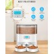 honeyguaridan Automatic Feeder 2 Cats with App, 6L WiFi Cat Food Automatic with 2 Bowls, Time-Controlled, 10s Voice Recording, up to 6 Meals a Day - for Cats and Dogs (Black) honeyguaridan Automatic Feeder 2 Cats with App, 6L WiFi Cat Food Automatic with 2 Bowls, Time-Controlled, 10s Voice Recording, up to 6 Meals a Day - for Cats and Dogs (Black)