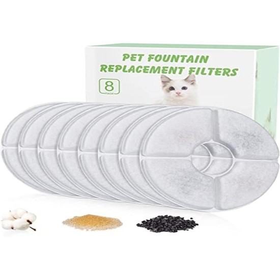 iRhodesy For Drinking Fountain for Cats and Dogs, iRhodesy Flower Drinking Fountain with Resin and Activated Carbon for Automatic Flower Water Dispenser, Water Fountain, Drinking Fountain Filter (8 iRhodesy For Drinking Fountain for Cats and Dogs, iRhodesy Flower Drinking Fountain with Resin and Activated Carbon for Automatic Flower Water Dispenser, Water Fountain, Drinking Fountain Filter (8