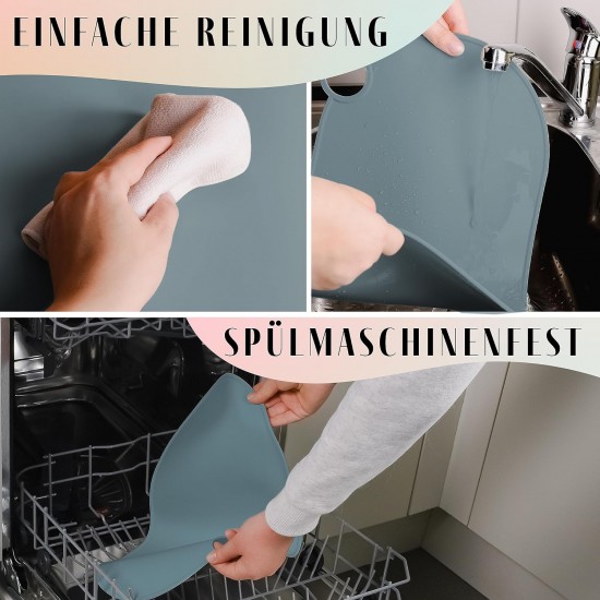 ne&no Silicone Bowl Mat for Cats and Small Dogs Cat Bowl Mat Waterproof Feeding Mat Non-Slip Silicone Mat with Hanging Loop 49 x 25 cm (Lilac) ne&no Silicone Bowl Mat for Cats and Small Dogs Cat Bowl Mat Waterproof Feeding Mat Non-Slip Silicone Mat with Hanging Loop 49 x 25 cm (Lilac)