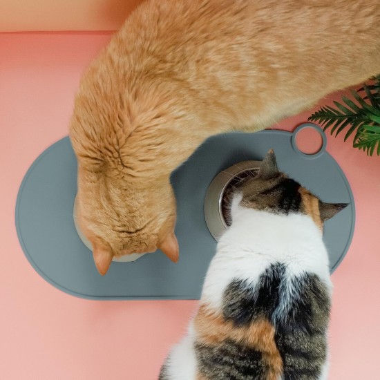 ne&no Silicone Bowl Mat for Cats and Small Dogs Cat Bowl Mat Waterproof Feeding Mat Non-Slip Silicone Mat with Hanging Loop 49 x 25 cm (Lilac) ne&no Silicone Bowl Mat for Cats and Small Dogs Cat Bowl Mat Waterproof Feeding Mat Non-Slip Silicone Mat with Hanging Loop 49 x 25 cm (Lilac)