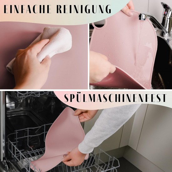 ne&no Silicone Bowl Mat for Cats and Small Dogs Cat Bowl Mat Waterproof Feeding Mat Non-Slip Silicone Mat with Hanging Loop 49 x 25 cm (Lilac) ne&no Silicone Bowl Mat for Cats and Small Dogs Cat Bowl Mat Waterproof Feeding Mat Non-Slip Silicone Mat with Hanging Loop 49 x 25 cm (Lilac)