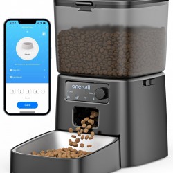 oneisall 3.5 L Automatic Cat Feeder, WiFi Intelligent Cat Food, App Control, 1-10 Meals a Day, Feeder for Cats/Dogs, with Stainless Steel Bowl oneisall 3.5 L Automatic Cat Feeder, WiFi Intelligent Cat Food, App Control, 1-10 Meals a Day, Feeder for Cats/Dogs, with Stainless Steel Bowl