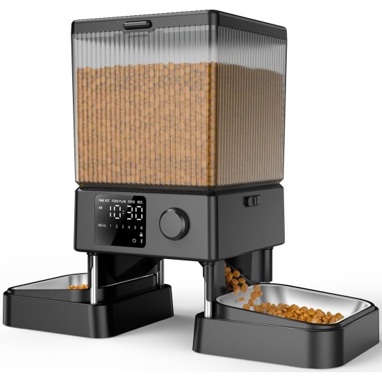 oneisall 5L Automatic Cat Feeder 2 Bowls oneisall 5L Automatic Cat Feeder 2 Bowls