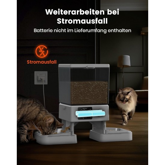 oneisall 5L Automatic Cat Feeder 2 Bowls, Cat Food Automatic with One Button, Easy to Use, Feeder for Cats/Dogs, with Stainless Steel Bowl, Voice Recorder, for Small/Medium Pets oneisall 5L Automatic Cat Feeder 2 Bowls, Cat Food Automatic with One Button, Easy to Use, Feeder for Cats/Dogs, with Stainless Steel Bowl, Voice Recorder, for Small/Medium Pets