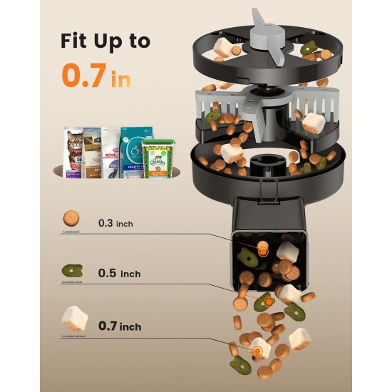 oneisall 5L Automatic Cat Feeder 2 Bowls, Wireless Cat Food with 304 Stainless Steel Bowl, 1-6 Meals a Day, Feeder Dry Food Dispenser for Dogs Cats oneisall 5L Automatic Cat Feeder 2 Bowls, Wireless Cat Food with 304 Stainless Steel Bowl, 1-6 Meals a Day, Feeder Dry Food Dispenser for Dogs Cats