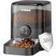 oneisall Automatic Cat Feeder, 3L Cat Food Automatic with 304 Stainless Steel Bowl, 1-6 Meals a Day, Dry Food Dispenser for Cats/Dogs, with Programmable Timer