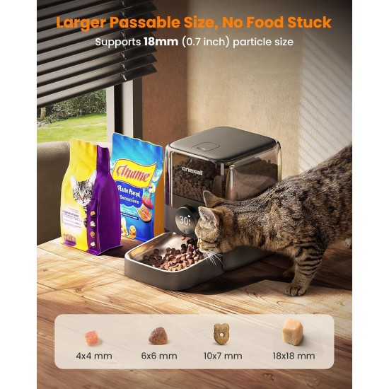 oneisall Automatic Cat Feeder, 3L Cat Food Automatic with 304 Stainless Steel Bowl, 1-6 Meals a Day, Dry Food Dispenser for Cats/Dogs, with Programmable Timer oneisall Automatic Cat Feeder, 3L Cat Food Automatic with 304 Stainless Steel Bowl, 1-6 Meals a Day, Dry Food Dispenser for Cats/Dogs, with Programmable Timer