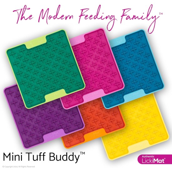 "LICKIMAT" Mini Tuff Soother Cat Feeding Mat, Slow Feeder for Cats Boredom and Anxiety in Cats, Perfect for Food, Treats, Yogurt and Peanut Butter "LICKIMAT" Mini Tuff Soother Cat Feeding Mat, Slow Feeder for Cats Boredom and Anxiety in Cats, Perfect for Food, Treats, Yogurt and Peanut Butter