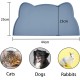 septillar Silicone Bowl Mat for Cats and Small Dogs, Waterproof Pet Feeding Mats Non-Slip Cat Bowl Mat (Dark Grey)