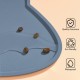 septillar Silicone Bowl Mat for Cats and Small Dogs, Waterproof Pet Feeding Mats Non-Slip Cat Bowl Mat (Dark Grey)