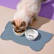 septillar Silicone Bowl Mat for Cats and Small Dogs, Waterproof Pet Feeding Mats Non-Slip Cat Bowl Mat (Dark Grey)