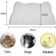 septillar Silicone Bowl Mat for Cats and Small Dogs, Waterproof Pet Feeding Mats Non-Slip Cat Bowl Mat (Dark Grey)