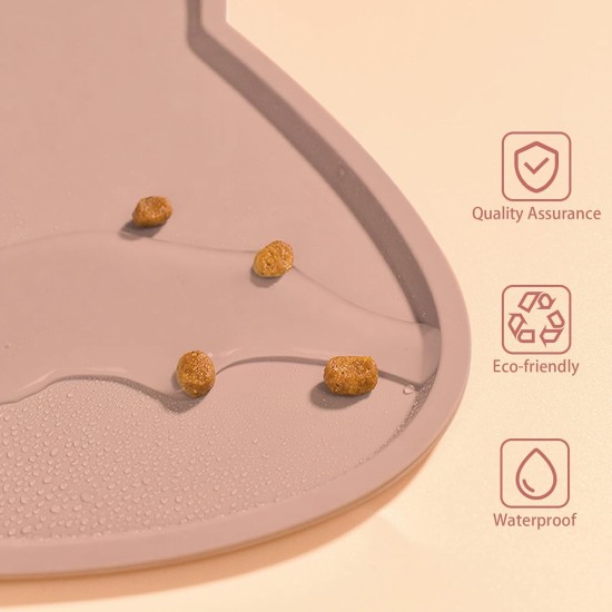 septillar Silicone Bowl Mat for Cats and Small Dogs, Waterproof Pet Feeding Mats Non-Slip Cat Bowl Mat (Dark Grey) septillar Silicone Bowl Mat for Cats and Small Dogs, Waterproof Pet Feeding Mats Non-Slip Cat Bowl Mat (Dark Grey)
