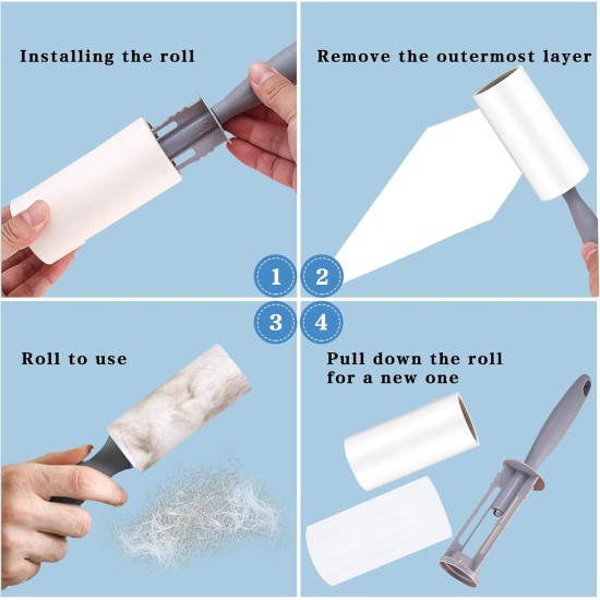 15 Rolls Lint Roller with 2 Handles, 900 Sheets Extra Sticky Lint Roller, Lint Roller Pet Hair, Lint Roller for Clothes, Hair, Sofa, Bed, Cat Hair, Dog Hair 15 Rolls Lint Roller with 2 Handles, 900 Sheets Extra Sticky Lint Roller, Lint Roller Pet Hair, Lint Roller for Clothes, Hair, Sofa, Bed, Cat Hair, Dog Hair