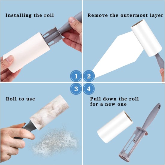 15 Rolls Lint Roller with 2 Handles, 900 Sheets Extra Sticky Lint Roller, Lint Roller Pet Hair, Lint Roller for Clothes, Hair, Sofa, Bed, Cat Hair, Dog Hair 15 Rolls Lint Roller with 2 Handles, 900 Sheets Extra Sticky Lint Roller, Lint Roller Pet Hair, Lint Roller for Clothes, Hair, Sofa, Bed, Cat Hair, Dog Hair