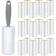 15 Rolls Lint Roller with 2 Handles, 900 Sheets Extra Sticky Lint Roller, Lint Roller Pet Hair, Lint Roller for Clothes, Hair, Sofa, Bed, Cat Hair, Dog Hair