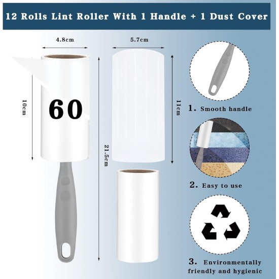 15 Rolls Lint Roller with 2 Handles, 900 Sheets Extra Sticky Lint Roller, Lint Roller Pet Hair, Lint Roller for Clothes, Hair, Sofa, Bed, Cat Hair, Dog Hair 15 Rolls Lint Roller with 2 Handles, 900 Sheets Extra Sticky Lint Roller, Lint Roller Pet Hair, Lint Roller for Clothes, Hair, Sofa, Bed, Cat Hair, Dog Hair