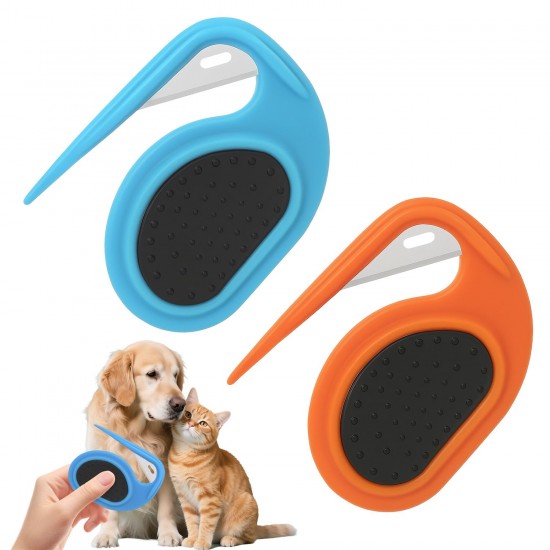 2 Stück Entfilzungskamm Katze – Katzenkamm Langhaar & Cat Dematting Comb, Kamm Katze zur Fellpflege, ideal zum Verfilztes Fell Entfernen bei Katzen und Hunden 2 Stück Entfilzungskamm Katze – Katzenkamm Langhaar & Cat Dematting Comb, Kamm Katze zur Fellpflege, ideal zum Verfilztes Fell Entfernen bei Katzen und Hunden