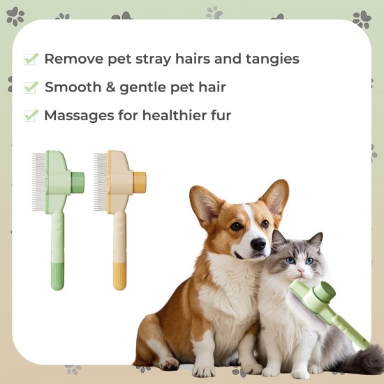 2-teiliges Haustierkamm-Set für Hunde und Katzen Haustier Flohkamm Pflegekamm Flohkamm zur Haarentfernung Für langes und kurzes Fell Entfernt Knoten und lose Haare (grün + gelb) 2-teiliges Haustierkamm-Set für Hunde und Katzen Haustier Flohkamm Pflegekamm Flohkamm zur Haarentfernung Für langes und kurzes Fell Entfernt Knoten und lose Haare (grün + gelb)