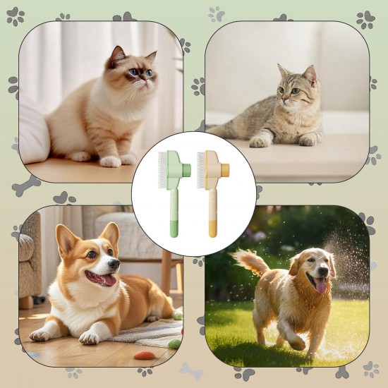 2-teiliges Haustierkamm-Set für Hunde und Katzen Haustier Flohkamm Pflegekamm Flohkamm zur Haarentfernung Für langes und kurzes Fell Entfernt Knoten und lose Haare (grün + gelb) 2-teiliges Haustierkamm-Set für Hunde und Katzen Haustier Flohkamm Pflegekamm Flohkamm zur Haarentfernung Für langes und kurzes Fell Entfernt Knoten und lose Haare (grün + gelb)