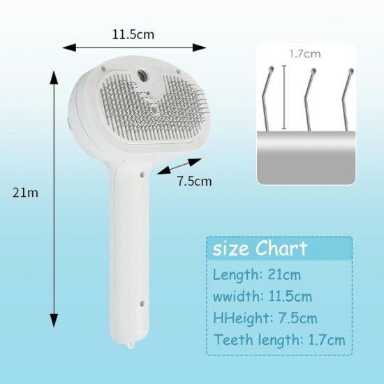 3-in-1 Cat Brush with Steam, Dog Brush with Steam, Clean Pet Hair from the Brush with One Button 3-in-1 Cat Brush with Steam, Dog Brush with Steam, Clean Pet Hair from the Brush with One Button