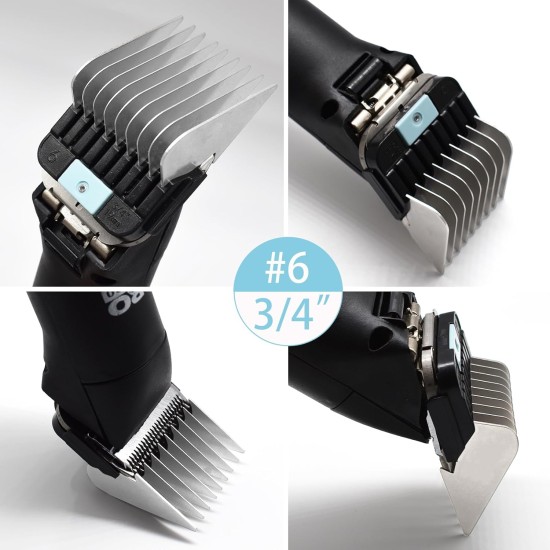 4 Pieces Animal Stainless Steel Attachment Guide Guard Combs for A5 Style Detachable Blade Pet Groomer 5/8" 3/4" 7/8" Compatible with Wahl KM Series Andis AG BG Oster A5 A6 Pet Clipper 4 Pieces Animal Stainless Steel Attachment Guide Guard Combs for A5 Style Detachable Blade Pet Groomer 5/8" 3/4" 7/8" Compatible with Wahl KM Series Andis AG BG Oster A5 A6 Pet Clipper