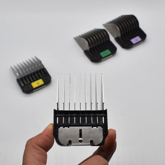 4 Pieces Animal Stainless Steel Attachment Guide Guard Combs for A5 Style Detachable Blade Pet Groomer 5/8" 3/4" 7/8" Compatible with Wahl KM Series Andis AG BG Oster A5 A6 Pet Clipper 4 Pieces Animal Stainless Steel Attachment Guide Guard Combs for A5 Style Detachable Blade Pet Groomer 5/8" 3/4" 7/8" Compatible with Wahl KM Series Andis AG BG Oster A5 A6 Pet Clipper