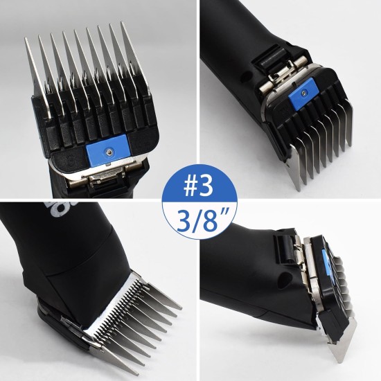 4 Pieces Animal Stainless Steel Attachment Guide Guard Combs for Groomers A5 Style Detachable Blade 1/4" 1/4" 3/8" 1/2" Compatible with Wahl KM Series Andis AG BG Oster A5 A6 4 Pieces Animal Stainless Steel Attachment Guide Guard Combs for Groomers A5 Style Detachable Blade 1/4" 1/4" 3/8" 1/2" Compatible with Wahl KM Series Andis AG BG Oster A5 A6