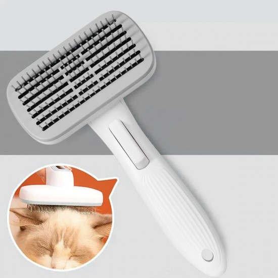 AURMOO Dog Brush, Cat Brush, Dog Brush, Pet Brush, Dog Cat Cleaning Brush with 1 Piece Pet Cleaning Towels, Pet Hair Brush for Long Hair and Short Hair, Grey/White AURMOO Dog Brush, Cat Brush, Dog Brush, Pet Brush, Dog Cat Cleaning Brush with 1 Piece Pet Cleaning Towels, Pet Hair Brush for Long Hair and Short Hair, Grey/White