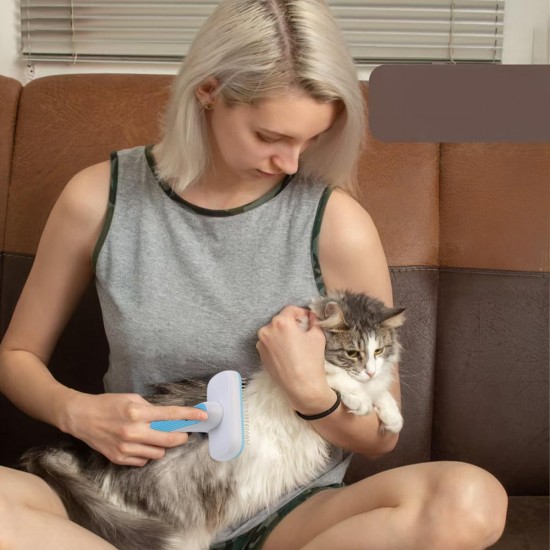 AURMOO Dog Brush, Cat Brush, Dog Brush, Pet Brush, Dog Cat Cleaning Brush with 1 Piece Pet Cleaning Towels, Pet Hair Brush for Long Hair and Short Hair, Grey/White AURMOO Dog Brush, Cat Brush, Dog Brush, Pet Brush, Dog Cat Cleaning Brush with 1 Piece Pet Cleaning Towels, Pet Hair Brush for Long Hair and Short Hair, Grey/White