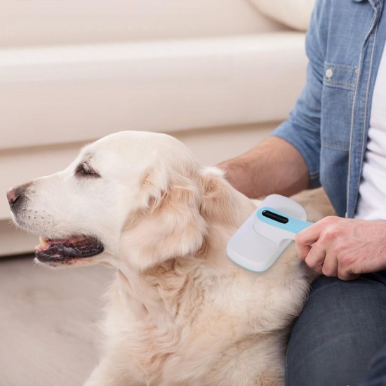 AURMOO Dog Brush, Cat Brush, Dog Brush, Pet Brush, Dog Cat Cleaning Brush with 1 Piece Pet Cleaning Towels, Pet Hair Brush for Long Hair and Short Hair, Grey/White AURMOO Dog Brush, Cat Brush, Dog Brush, Pet Brush, Dog Cat Cleaning Brush with 1 Piece Pet Cleaning Towels, Pet Hair Brush for Long Hair and Short Hair, Grey/White