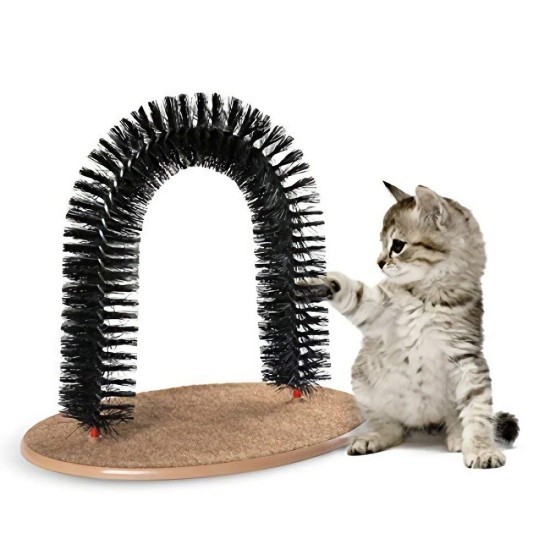 Arch Cat Groom Self-Care Cat Toy Cat Self Groomer, Massager and Cat Scratcher, Scratching Arch Kitten Massaging Pet Self Grooming Bristle Groomer Toy Perfect for Playing Arch Cat Groom Self-Care Cat Toy Cat Self Groomer, Massager and Cat Scratcher, Scratching Arch Kitten Massaging Pet Self Grooming Bristle Groomer Toy Perfect for Playing