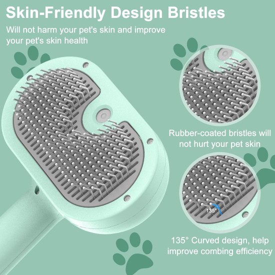 BIRDTOBR Steamy Cat Brush, 3-in-1 Cat Brush with Steam, Multifunctional Cat Spray Massage Comb, Steamy Cat Brush, Eliminate Flying Hair with One Button for Cats and Dogs, White BIRDTOBR Steamy Cat Brush, 3-in-1 Cat Brush with Steam, Multifunctional Cat Spray Massage Comb, Steamy Cat Brush, Eliminate Flying Hair with One Button for Cats and Dogs, White