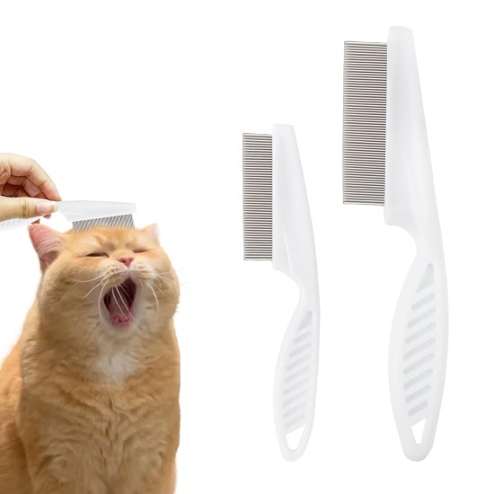 BLMHTWO Pack of 2 Flea Combs for Cats, Flea Comb Dogs White Professional Tick Comb for Dogs Fine Tooth Pet Care Comb for Removal of Fleas Hair Tear Marks Stains BLMHTWO Pack of 2 Flea Combs for Cats, Flea Comb Dogs White Professional Tick Comb for Dogs Fine Tooth Pet Care Comb for Removal of Fleas Hair Tear Marks Stains