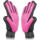 BYETOO [Upgrade Version] Pet Grooming Glove-Gentle Deshedding Brush Glove-Efficient Pet Hair Remover Mitt-Massage Tool with Enhanced Five Finger Design-for Dogs & Cats with Long & Short Fur