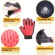 BYETOO [Upgrade Version] Pet Grooming Glove-Gentle Deshedding Brush Glove-Efficient Pet Hair Remover Mitt-Massage Tool with Enhanced Five Finger Design-for Dogs & Cats with Long & Short Fur