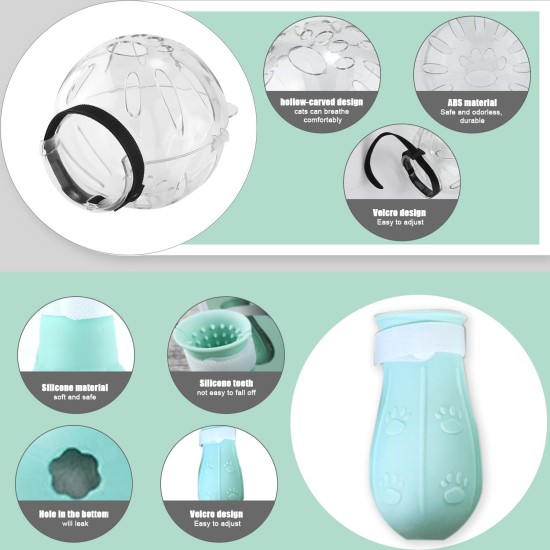 Breathable Bubble Helmet for Cats with Paw Covers, Eye Basket for Cats for Grooming, Mask for Grooming Cats for Kittens for Bathing, Shaving and Claw Cutting Cats Breathable Bubble Helmet for Cats with Paw Covers, Eye Basket for Cats for Grooming, Mask for Grooming Cats for Kittens for Bathing, Shaving and Claw Cutting Cats