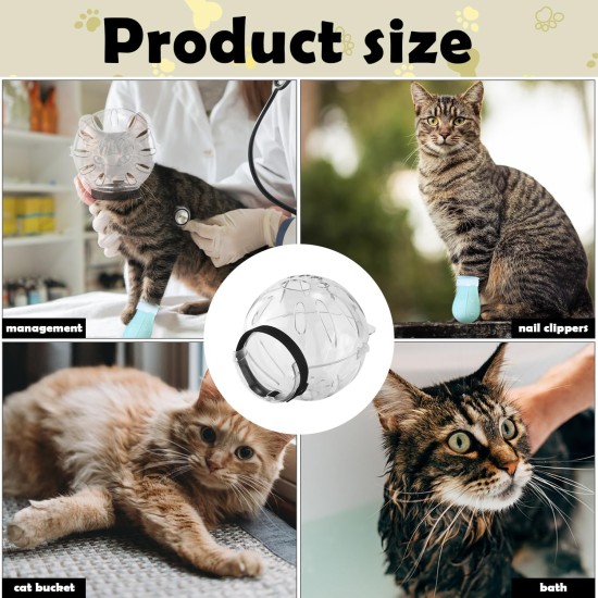 Breathable Bubble Helmet for Cats with Paw Covers, Eye Basket for Cats for Grooming, Mask for Grooming Cats for Kittens for Bathing, Shaving and Claw Cutting Cats Breathable Bubble Helmet for Cats with Paw Covers, Eye Basket for Cats for Grooming, Mask for Grooming Cats for Kittens for Bathing, Shaving and Claw Cutting Cats