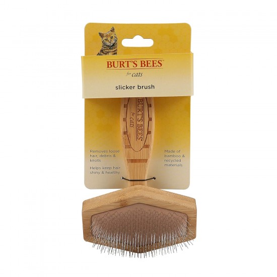 Burt's Bees Slicker Brush for Cats | Cat Brush Removes Loose Fur and Prevents Tangles | Slicker Brush for Cats | Cat Brushes for Grooming | Ideal for Daily Grooming Burt's Bees Slicker Brush for Cats | Cat Brush Removes Loose Fur and Prevents Tangles | Slicker Brush for Cats | Cat Brushes for Grooming | Ideal for Daily Grooming