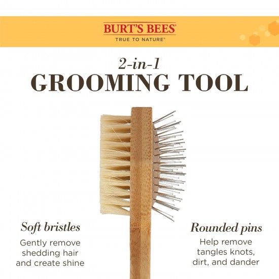 Burt's Bees Slicker Brush for Cats | Cat Brush Removes Loose Fur and Prevents Tangles | Slicker Brush for Cats | Cat Brushes for Grooming | Ideal for Daily Grooming Burt's Bees Slicker Brush for Cats | Cat Brush Removes Loose Fur and Prevents Tangles | Slicker Brush for Cats | Cat Brushes for Grooming | Ideal for Daily Grooming