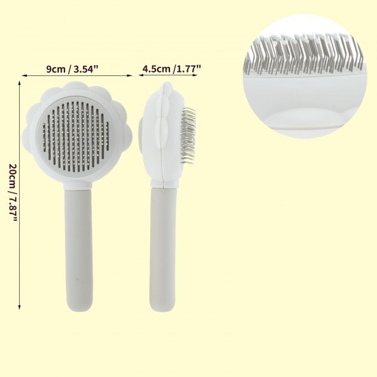CAPASTEC Haustierbürste, Reinigungsbürste für Katzen und Hunde, Blumenförmige Haustierpflegebürste, Einfache Entfilzungsbürste für Haarmassage drinnen und draußen, Weiß CAPASTEC Haustierbürste, Reinigungsbürste für Katzen und Hunde, Blumenförmige Haustierpflegebürste, Einfache Entfilzungsbürste für Haarmassage drinnen und draußen, Weiß