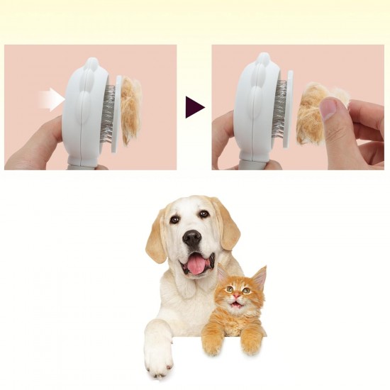 CAPASTEC Haustierbürste, Reinigungsbürste für Katzen und Hunde, Blumenförmige Haustierpflegebürste, Einfache Entfilzungsbürste für Haarmassage drinnen und draußen, Weiß CAPASTEC Haustierbürste, Reinigungsbürste für Katzen und Hunde, Blumenförmige Haustierpflegebürste, Einfache Entfilzungsbürste für Haarmassage drinnen und draußen, Weiß