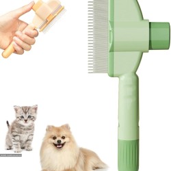CHUNLIGOUJI Self-Cleaning Pet Flea Comb, Self-Cleaning Cat Comb, Hair Brush, Flea Comb, Pet Hair Removal, Flea Comb, Grooming Brush (green1pcs) CHUNLIGOUJI Self-Cleaning Pet Flea Comb, Self-Cleaning Cat Comb, Hair Brush, Flea Comb, Pet Hair Removal, Flea Comb, Grooming Brush (green1pcs)