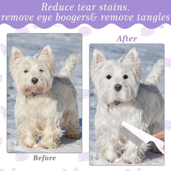 COMNICO Flea Comb for Dogs and Cats, Professional Dog Combs, Pack of 3, Flea Comb, Dog Lice Comb for Pets, Stainless Steel Dog Face Comb, Fine Care Tool for Removing Tear Stains, Fleas COMNICO Flea Comb for Dogs and Cats, Professional Dog Combs, Pack of 3, Flea Comb, Dog Lice Comb for Pets, Stainless Steel Dog Face Comb, Fine Care Tool for Removing Tear Stains, Fleas