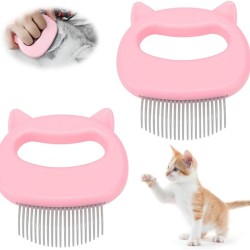 Cat Brush, Pack of 2 Cat Comb, Cat Brush Long Hair, Brush Dog Short Hair, Massage Comb for Pet Cats, Massage Comb Pet, Brush for Removing Loose Hair, Grooming Cleaning (Pink) Cat Brush, Pack of 2 Cat Comb, Cat Brush Long Hair, Brush Dog Short Hair, Massage Comb for Pet Cats, Massage Comb Pet, Brush for Removing Loose Hair, Grooming Cleaning (Pink)