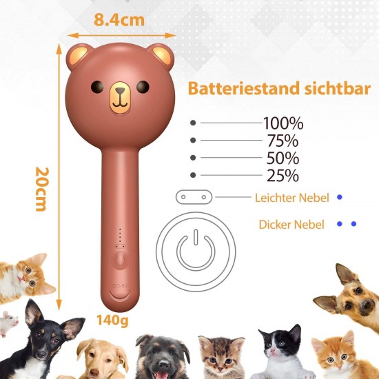 Cat Brush with Steam & Release Button, Rechargeable Steam Brush for Cat Dogs, Spray Pet Hair Brush, Massage Steamer Comb for Long Hair and Short Hair for Removing Loose Fur and Dirt Cat Brush with Steam & Release Button, Rechargeable Steam Brush for Cat Dogs, Spray Pet Hair Brush, Massage Steamer Comb for Long Hair and Short Hair for Removing Loose Fur and Dirt